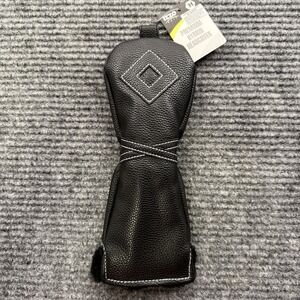 Golf Premium Hybrid Head Cover Izzo Durable Black Leather Plush Interior NWT
